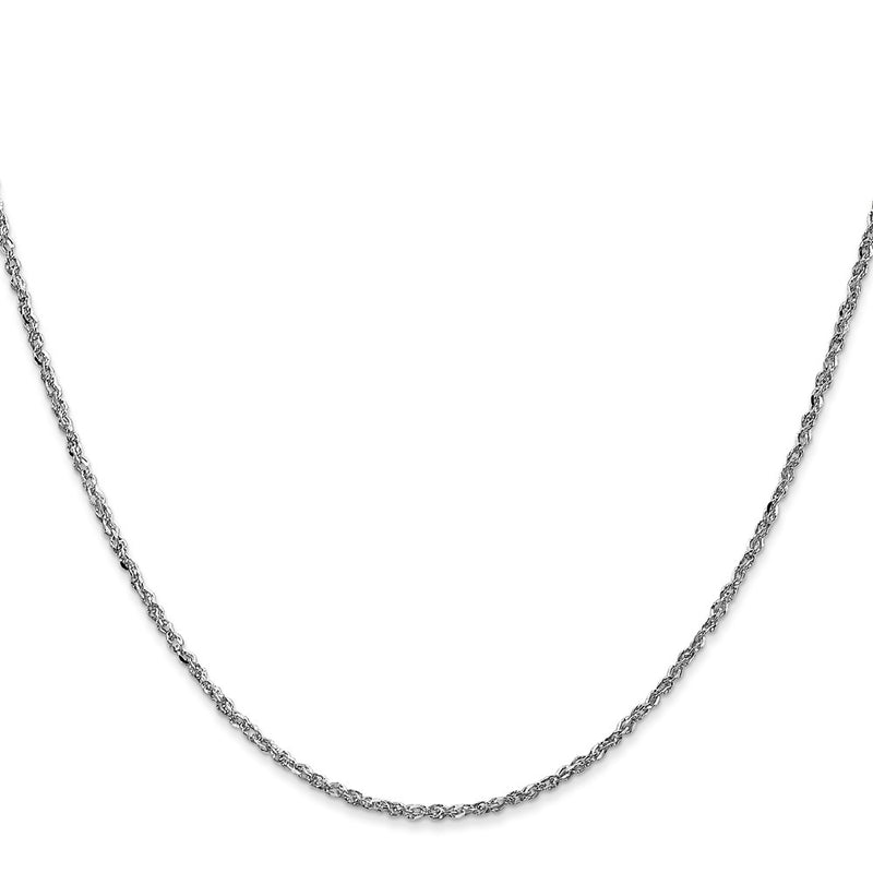 14K White Gold 24 Inch 1.7mm Ropa With Lobster Clasp Chain Necklace
