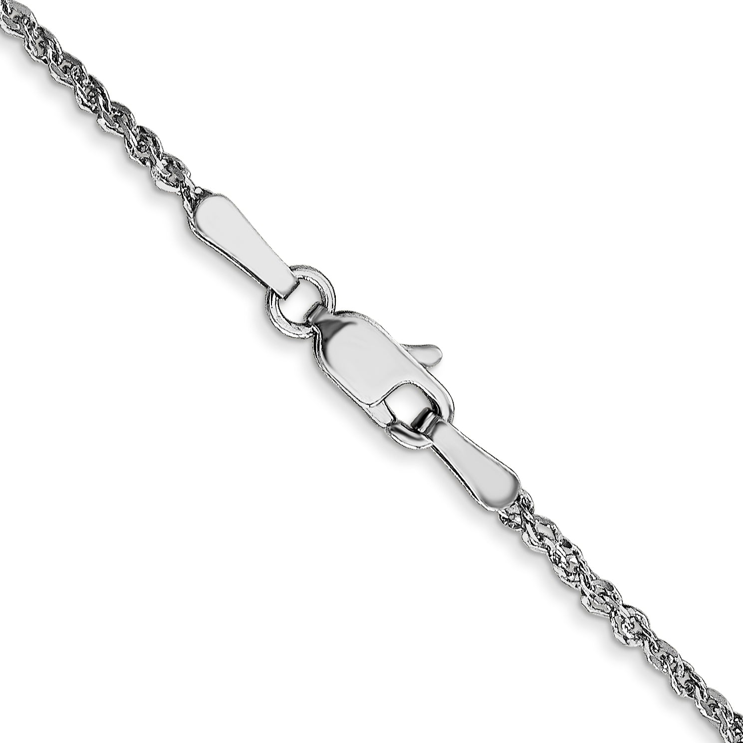 14K White Gold 20 Inch 1.7mm Ropa With Lobster Clasp Chain