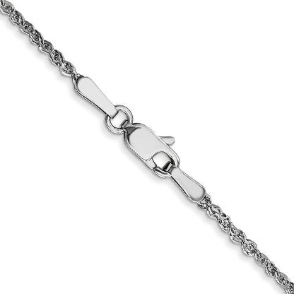14K White Gold 24 Inch 1.7mm Ropa With Lobster Clasp Chain Necklace