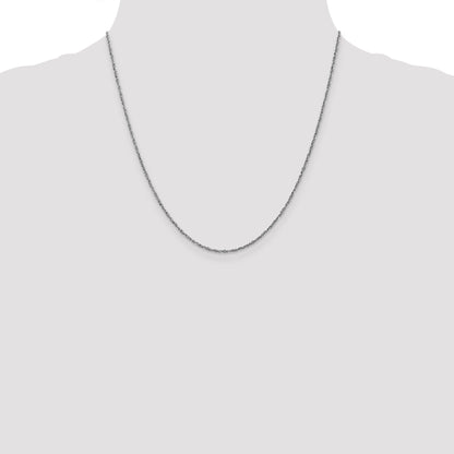 14K White Gold 20 Inch 1.7mm Ropa With Lobster Clasp Chain