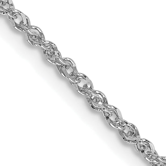 14K White Gold 20 Inch 1.7mm Ropa With Lobster Clasp Chain
