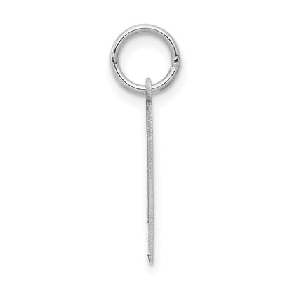14k White Gold 14kw Medium Satin Number 1 Charm