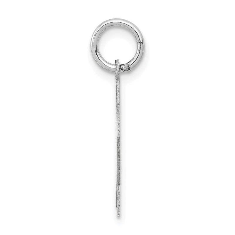 14k White Gold 14kw Medium Satin Number 2 Charm