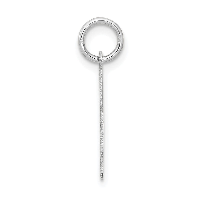 14k White Gold 14kw Medium Satin Number 4 Charm