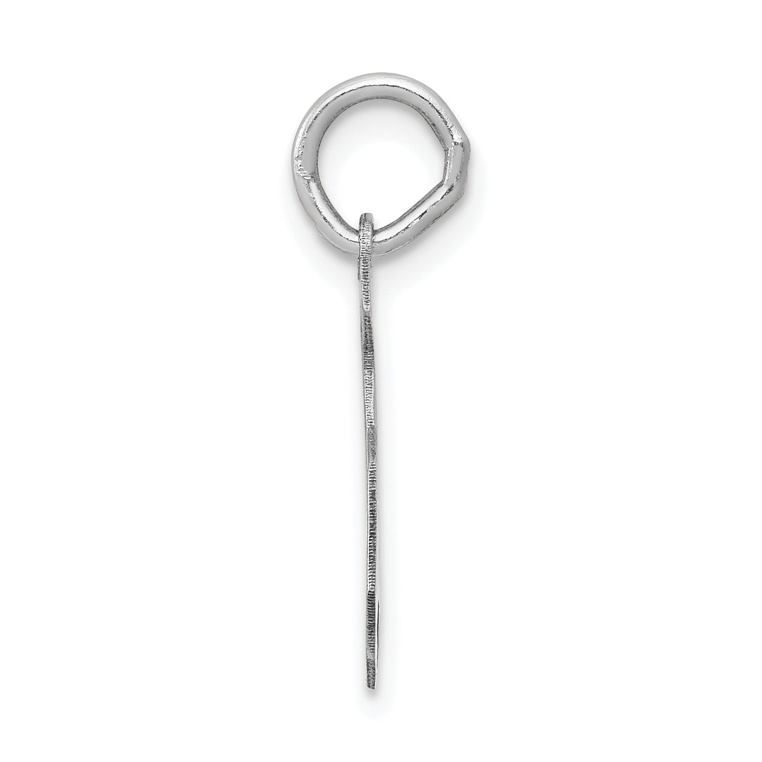 14k White Gold 14kw Medium Satin Number 5 Charm