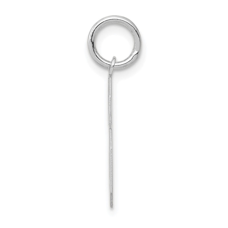 14k White Gold 14kw Medium Satin Number 6 Charm