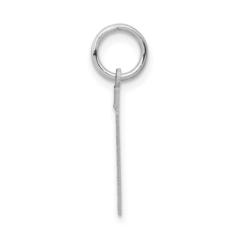 14k White Gold 14kw Medium Satin Number 7 Charm