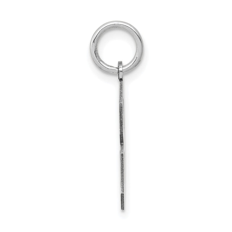 14k White Gold 14kw Medium Satin Number 8 Charm