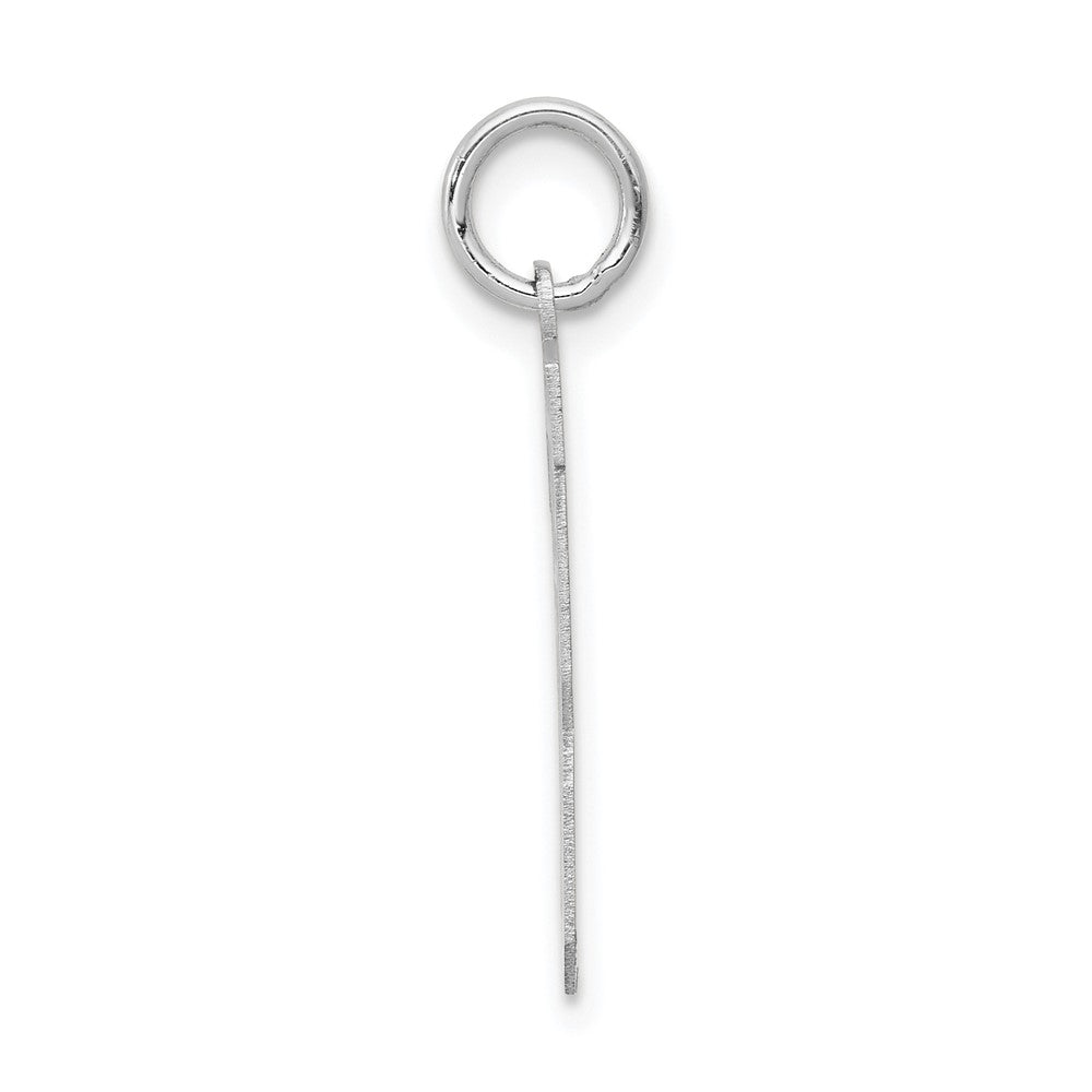 14k White Goldw Medium Satin Number 13 Charm