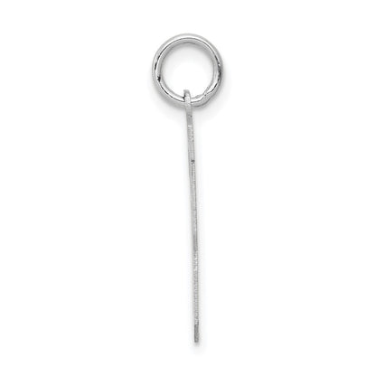 14k White Goldw Medium Satin Number 13 Charm