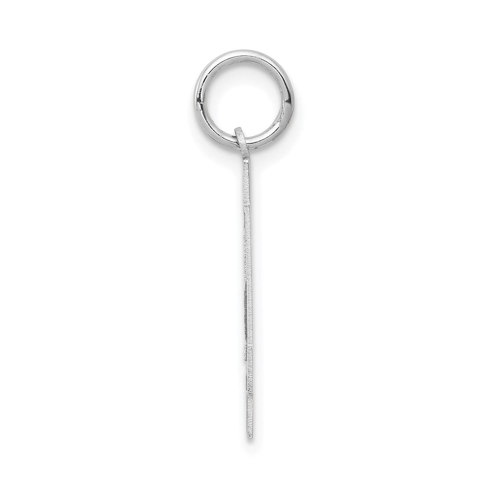 14k White Goldw Medium Satin Number 34 Charm