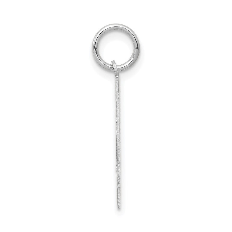 14k White Goldw Medium Satin Number 34 Charm