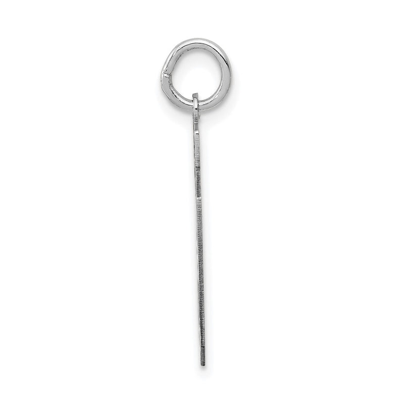 14k White Goldw Medium Satin Number 39 Charm