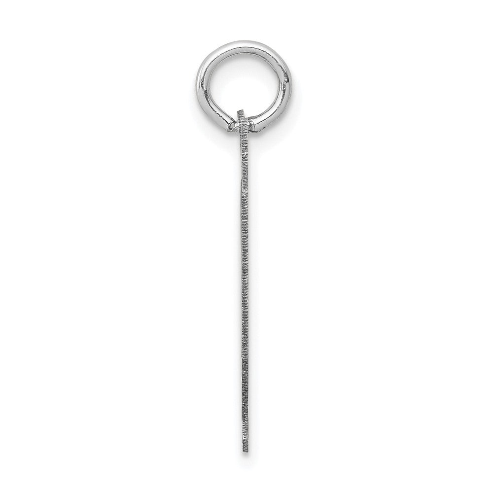 14k White Goldw Medium Satin Number 40 Charm