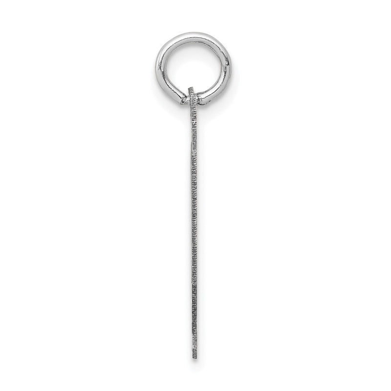 14k White Goldw Medium Satin Number 40 Charm