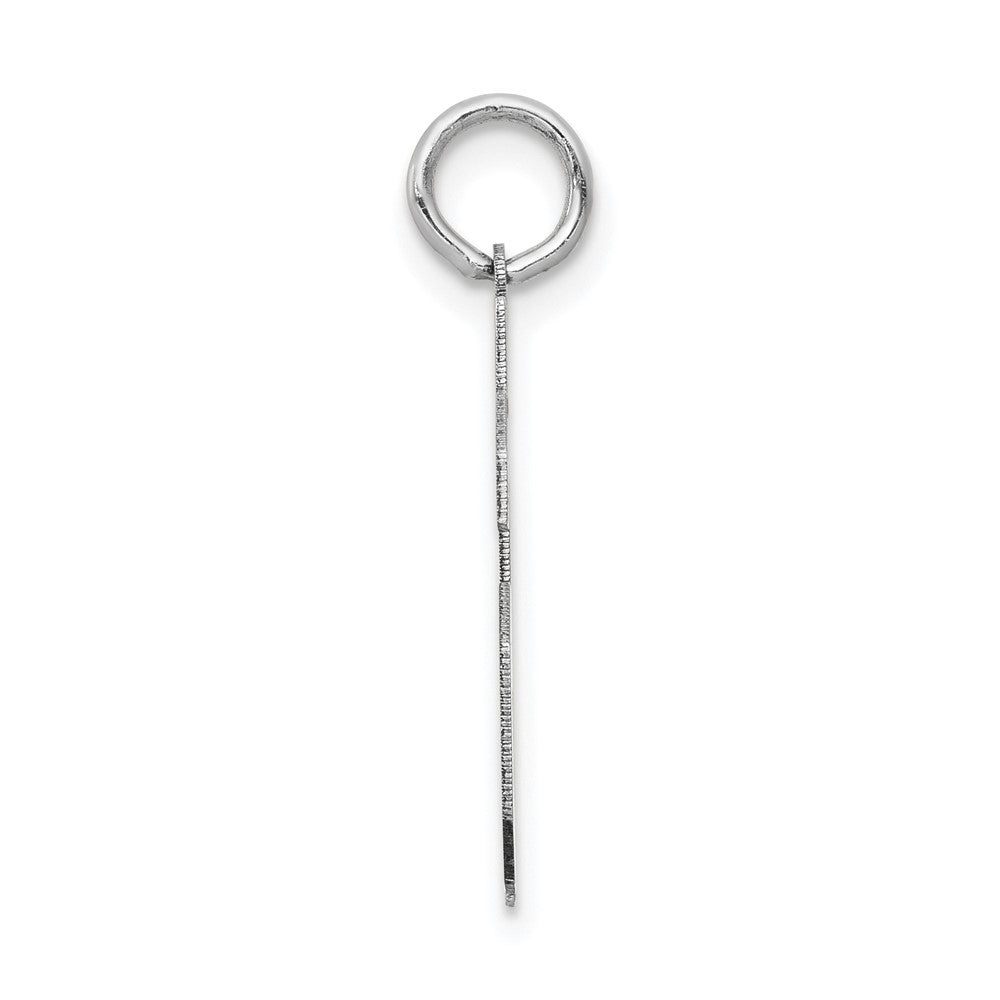 14k White Goldw Medium Satin Number 46 Charm