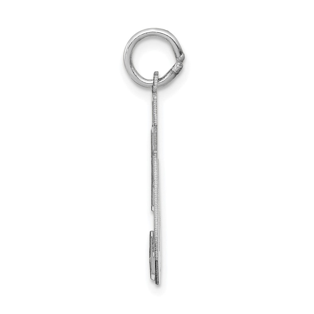 14k White Goldw Medium Satin Number 50 Charm