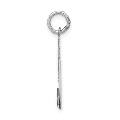 14k White Goldw Medium Satin Number 50 Charm