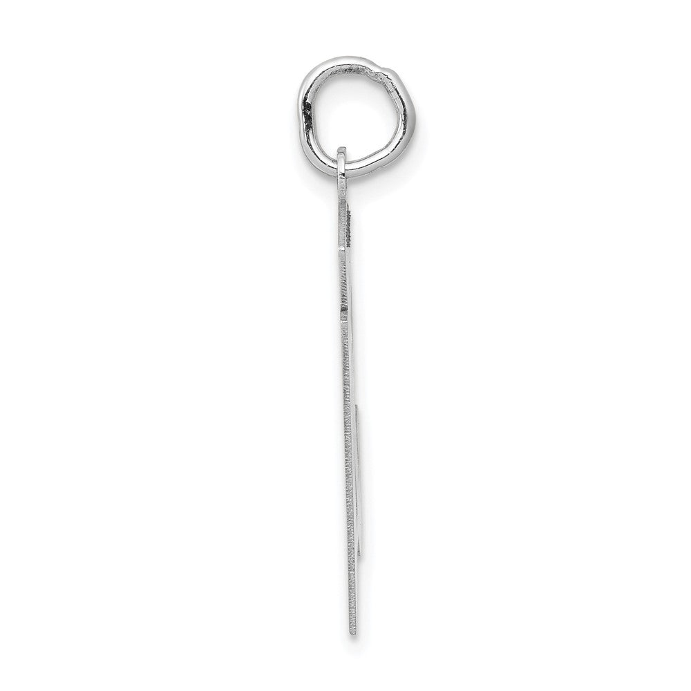 14k White Goldw Medium Satin Number 51 Charm