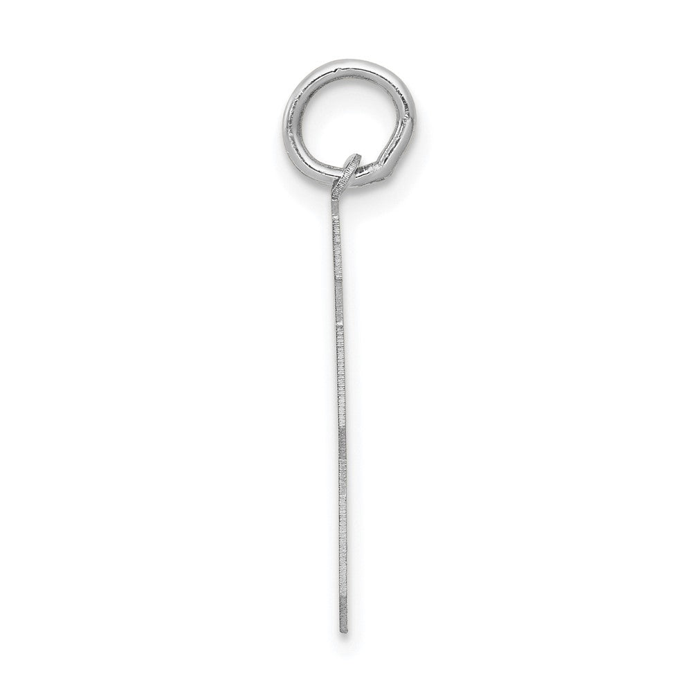 14k White Goldw Medium Satin Number 63 Charm