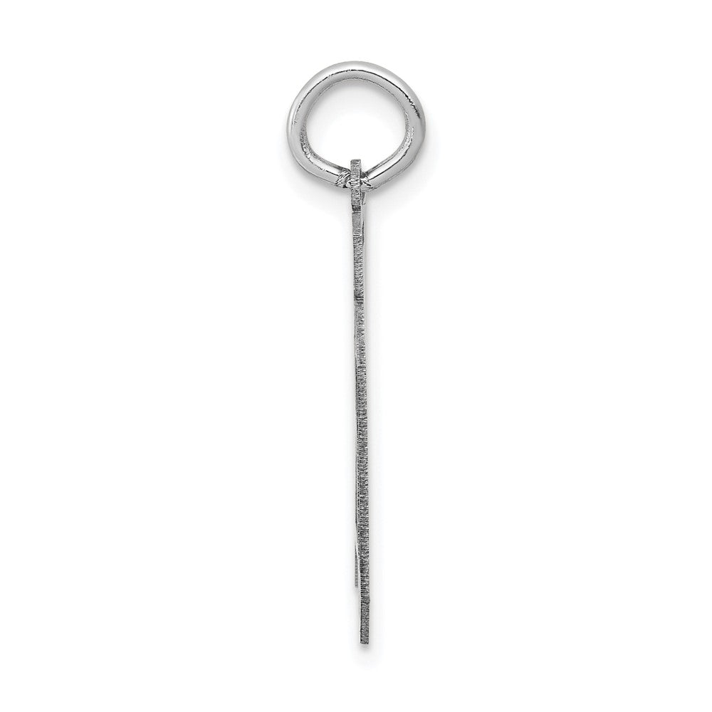 14k White Goldw Medium Satin Number 70 Charm