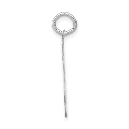 14k White Goldw Medium Satin Number 75 Charm