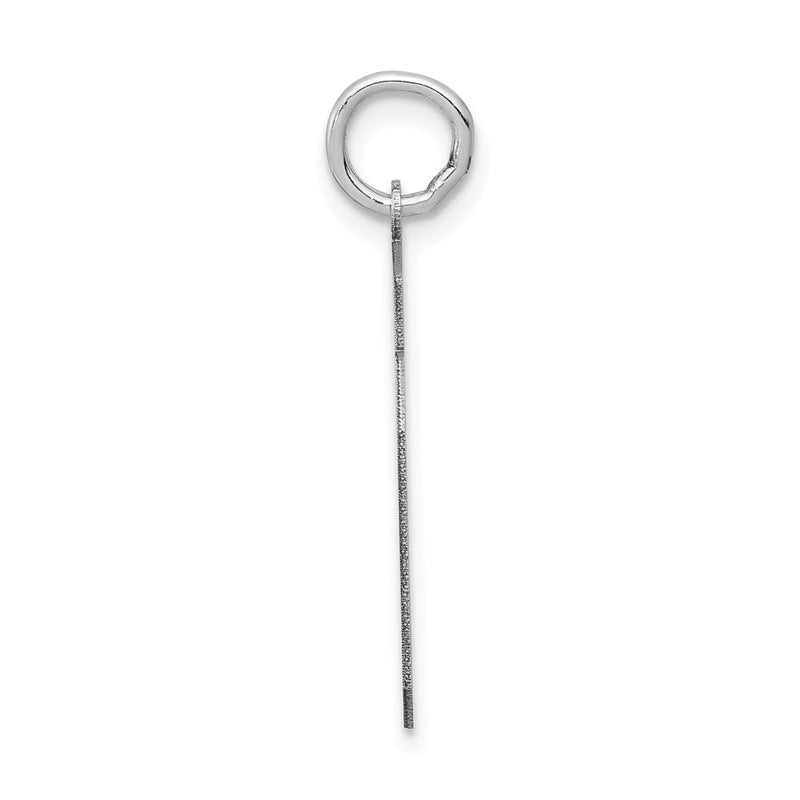 14k White Goldw Medium Satin Number 80 Charm