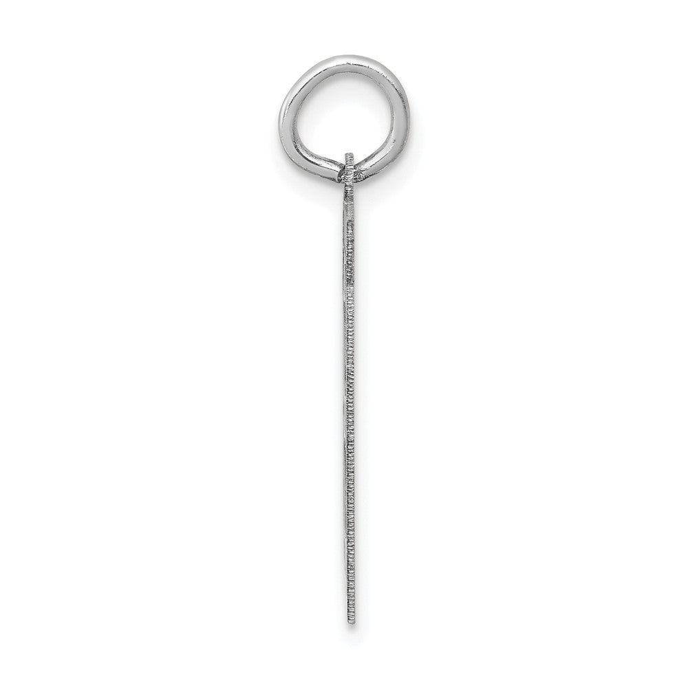 14k White Goldw Medium Satin Number 81 Charm