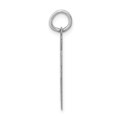 14k White Goldw Medium Satin Number 81 Charm