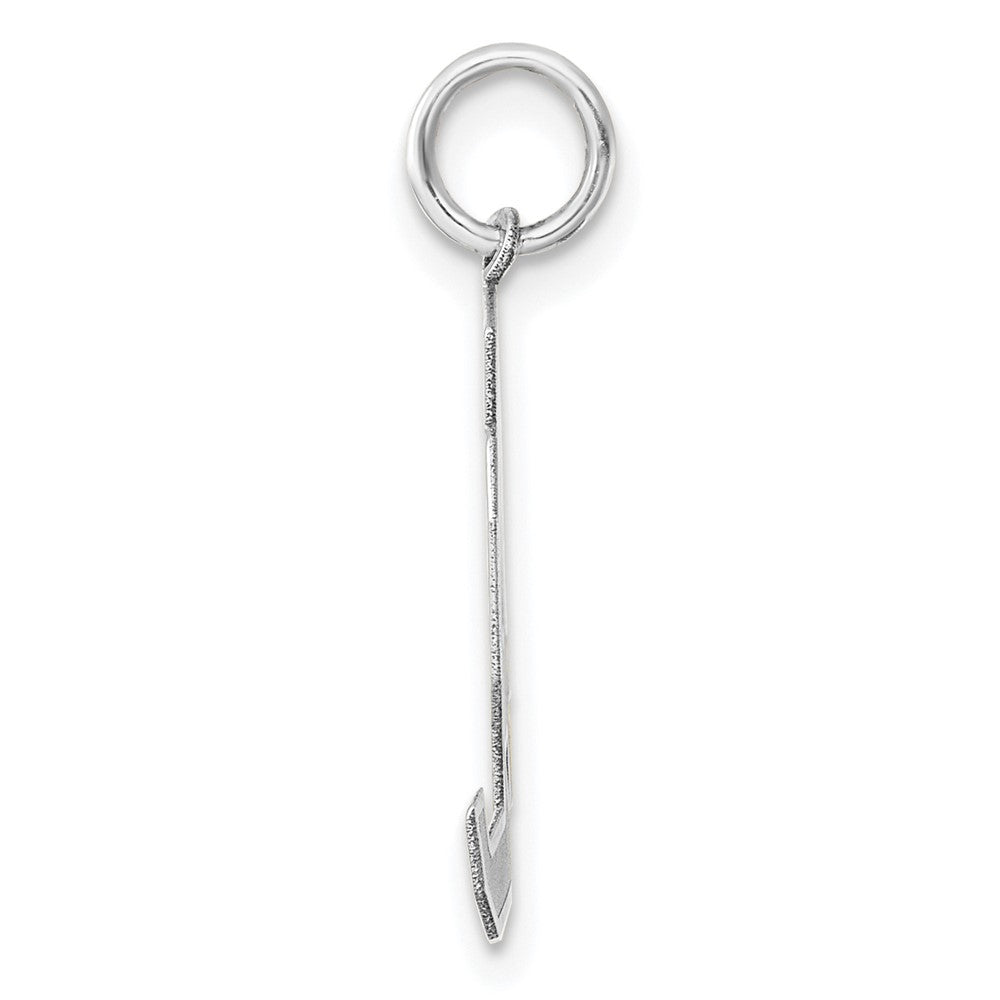 14k White Goldw Medium Satin Number 94 Charm