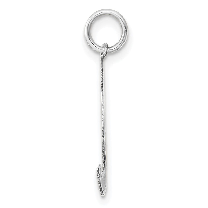 14k White Goldw Medium Satin Number 94 Charm