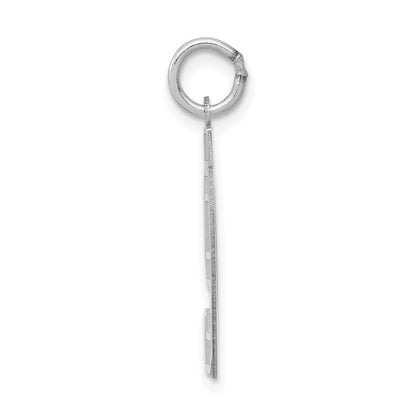14k White Goldw Medium Satin Number 97 Charm