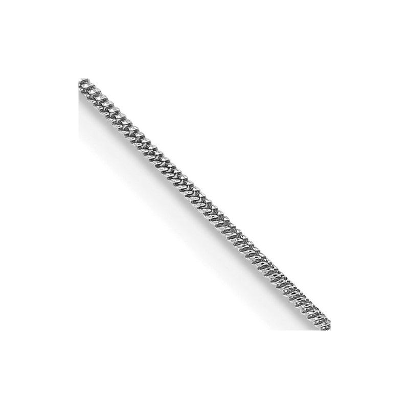 14K White Gold 16 Inch .6mm Round Snake With Lobster Clasp Chain Necklace