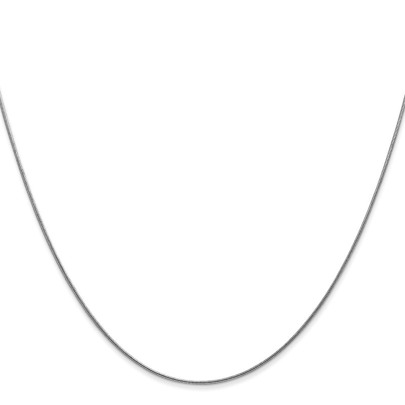 14k White Gold .8mm Round Snake Chain Children's Necklace