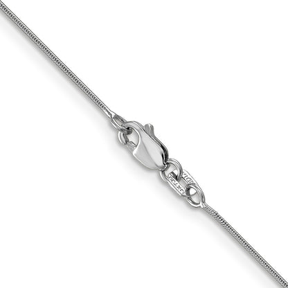 14k White Gold .8mm Round Snake Chain Children's Necklace
