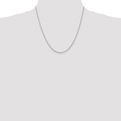 14K White Gold 20 Inch 1.1mm Round Snake With Lobster Clasp Chain