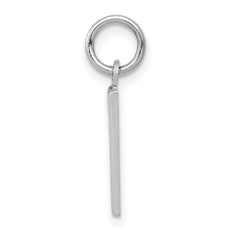 14k White Gold 14kw Small Polished Number 1 Charm