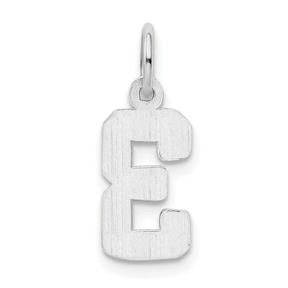 14k White Gold 14kw Small Polished Number 3 Charm