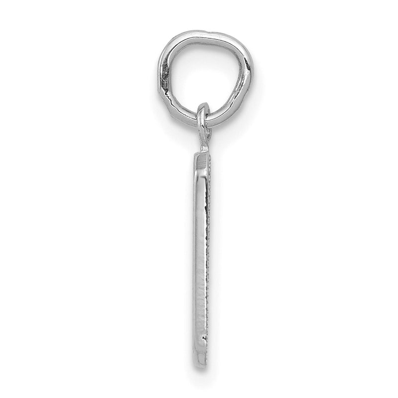 14k White Gold 14kw Small Polished Number 9 Charm