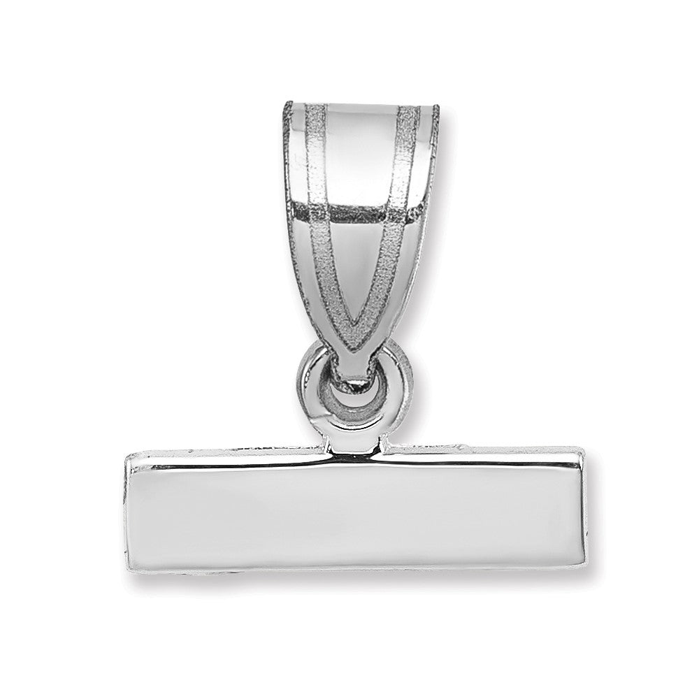14k White Gold 14kw Small Polished Top Charm