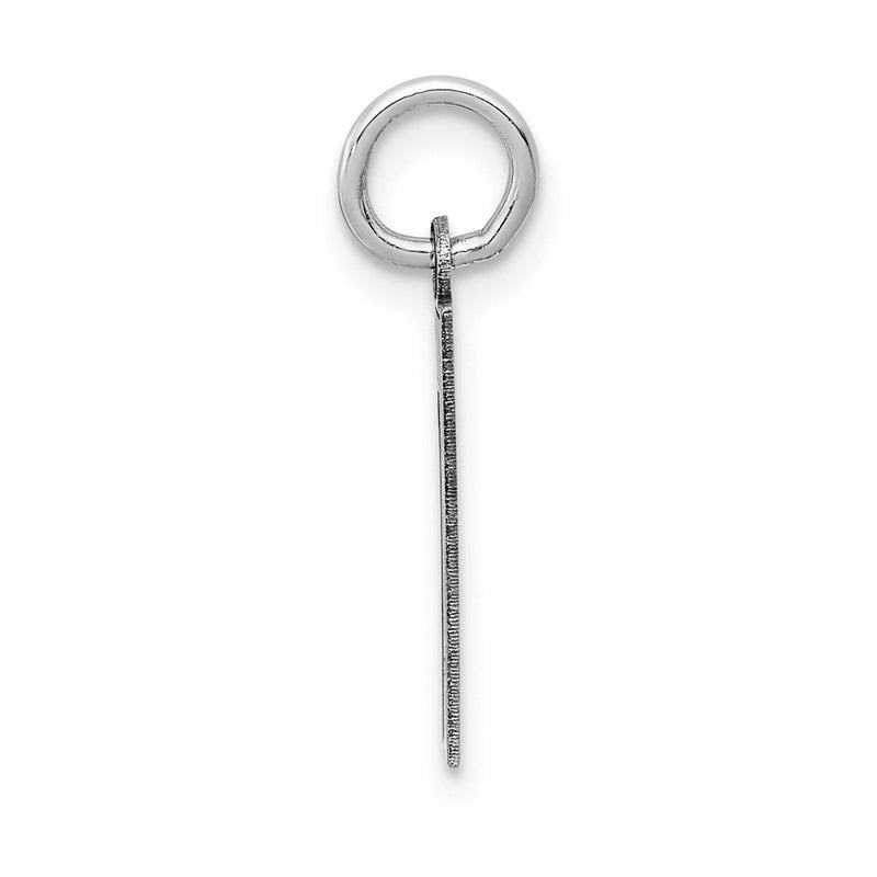 14k White Gold 14kw Small Satin Number 1 Charm