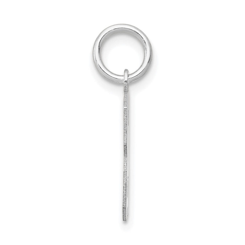 14k White Gold 14kw Small Satin Number 3 Charm