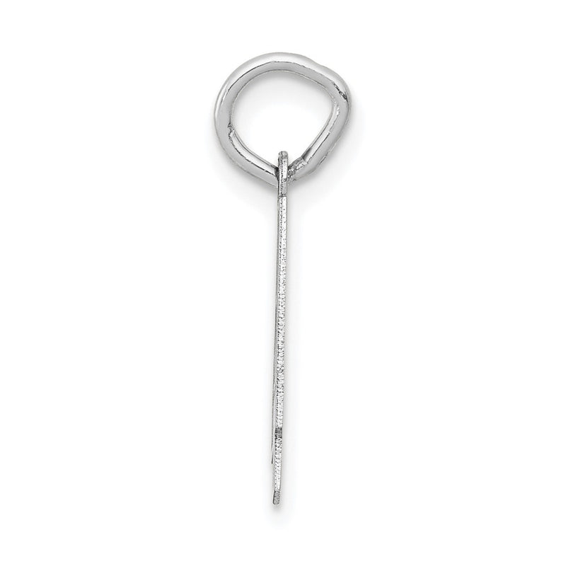 14k White Gold 14kw Small Satin Number 4 Charm