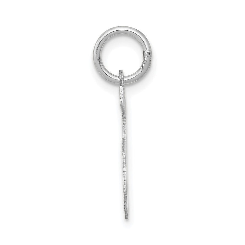 14k White Gold 14kw Small Satin Number 5 Charm