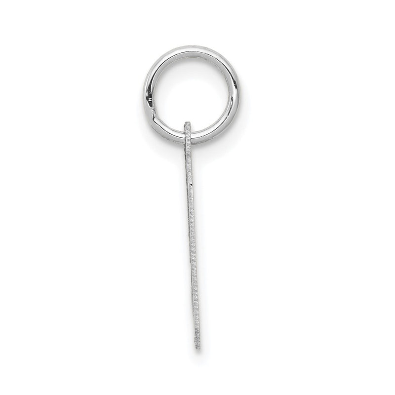 14k White Gold 14kw Small Satin Number 9 Charm