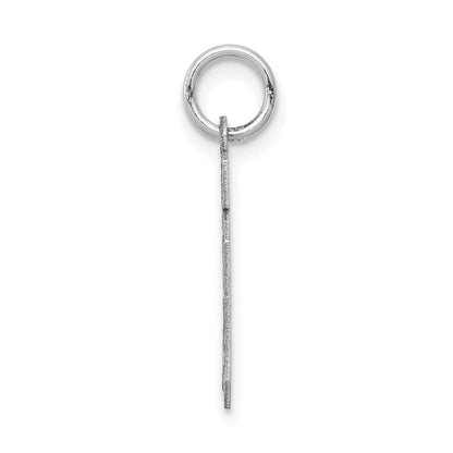 14k White Goldw Small Satin Number 10 Charm