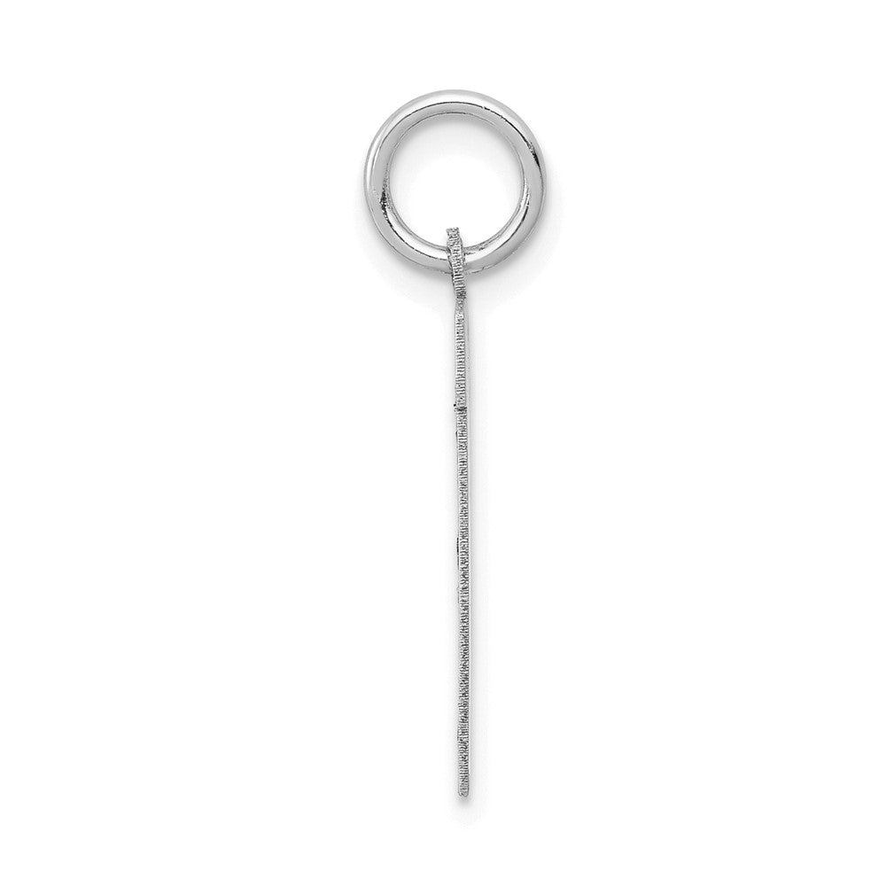 14k White Goldw Small Satin Number 11 Charm