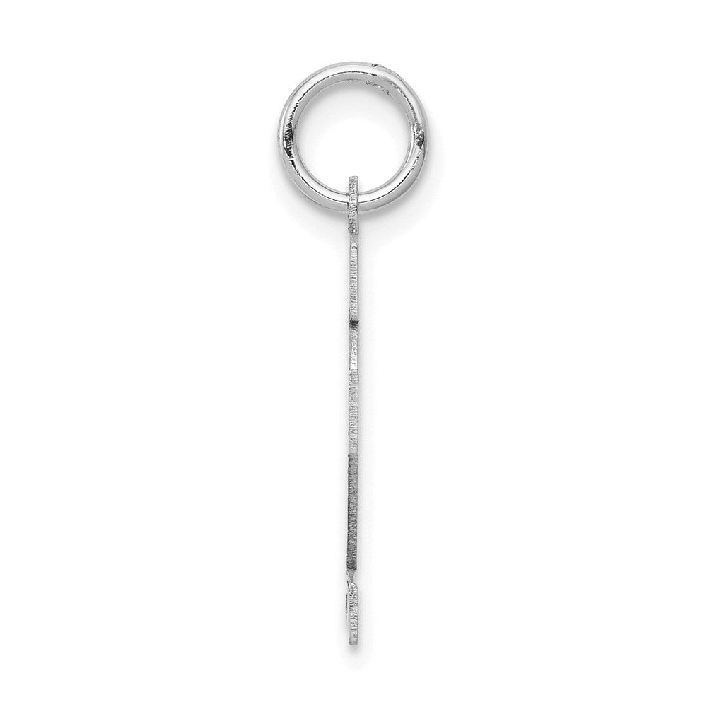 14k White Goldw Small Satin Number 12 Charm
