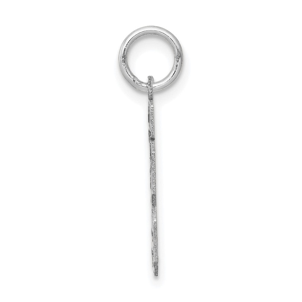 14k White Goldw Small Satin Number 13 Charm