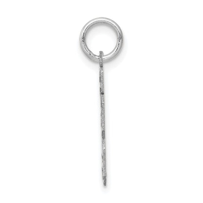 14k White Goldw Small Satin Number 13 Charm